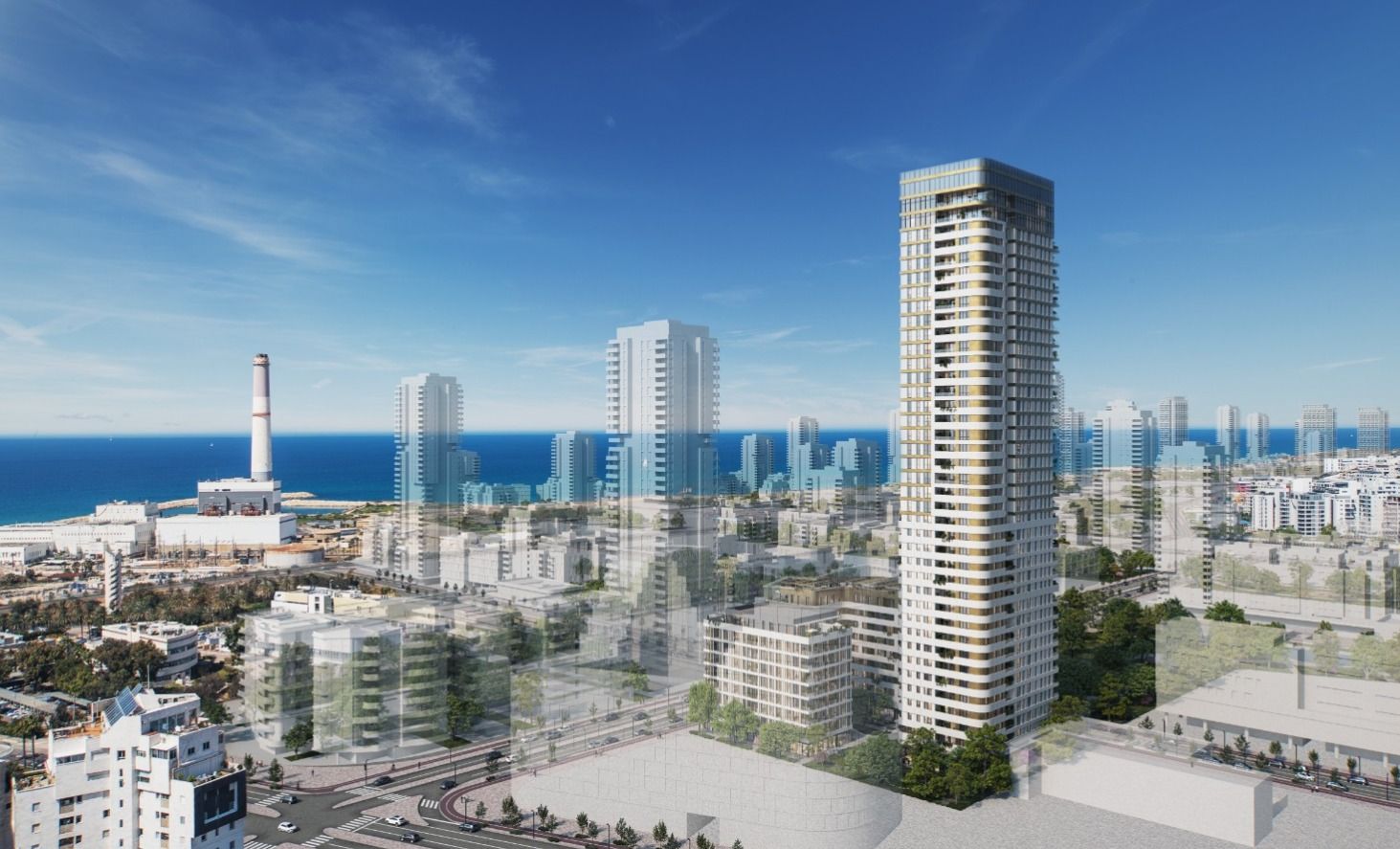 שיכון ובינוי 109 עיצוב: מילבאואר אדריכלים רנדר 3Dvision