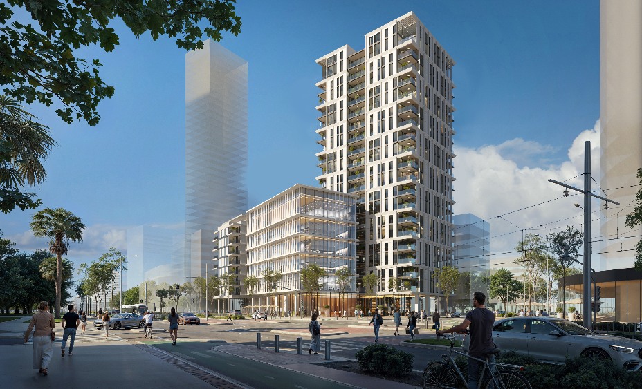 מגרש 3202 בצפון רובע שדה דב, דיור להשכרה, אפריקה ישראל, קיקה ברא"ז אדריכלים