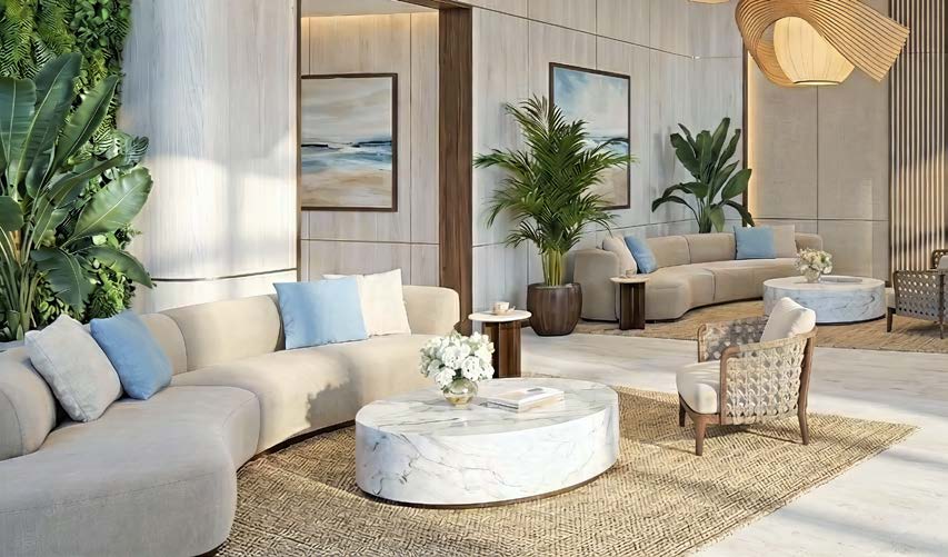 הדמיית הלובי הקומתי - First חג׳ג׳ שדה דב